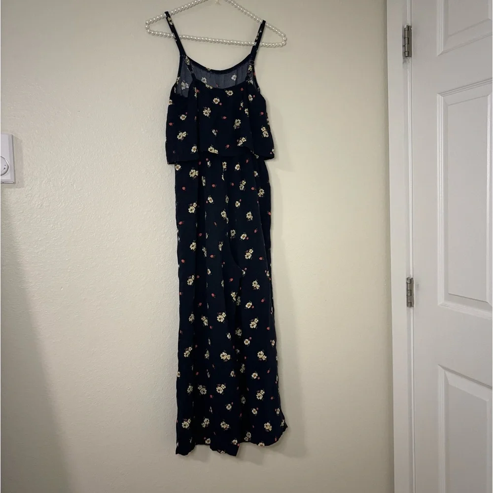 Abercrombie & Fitch Kids Blue Floral Ruffle Jumpsuit - Picture 7 of 7